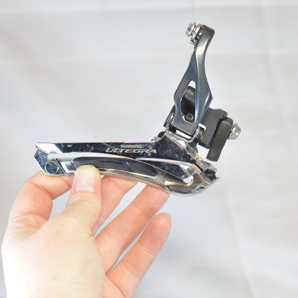 Shimano Ultegra 6800 FD-6800 11 Speed Braze-on Front Double Derailleur 7/10 Nice